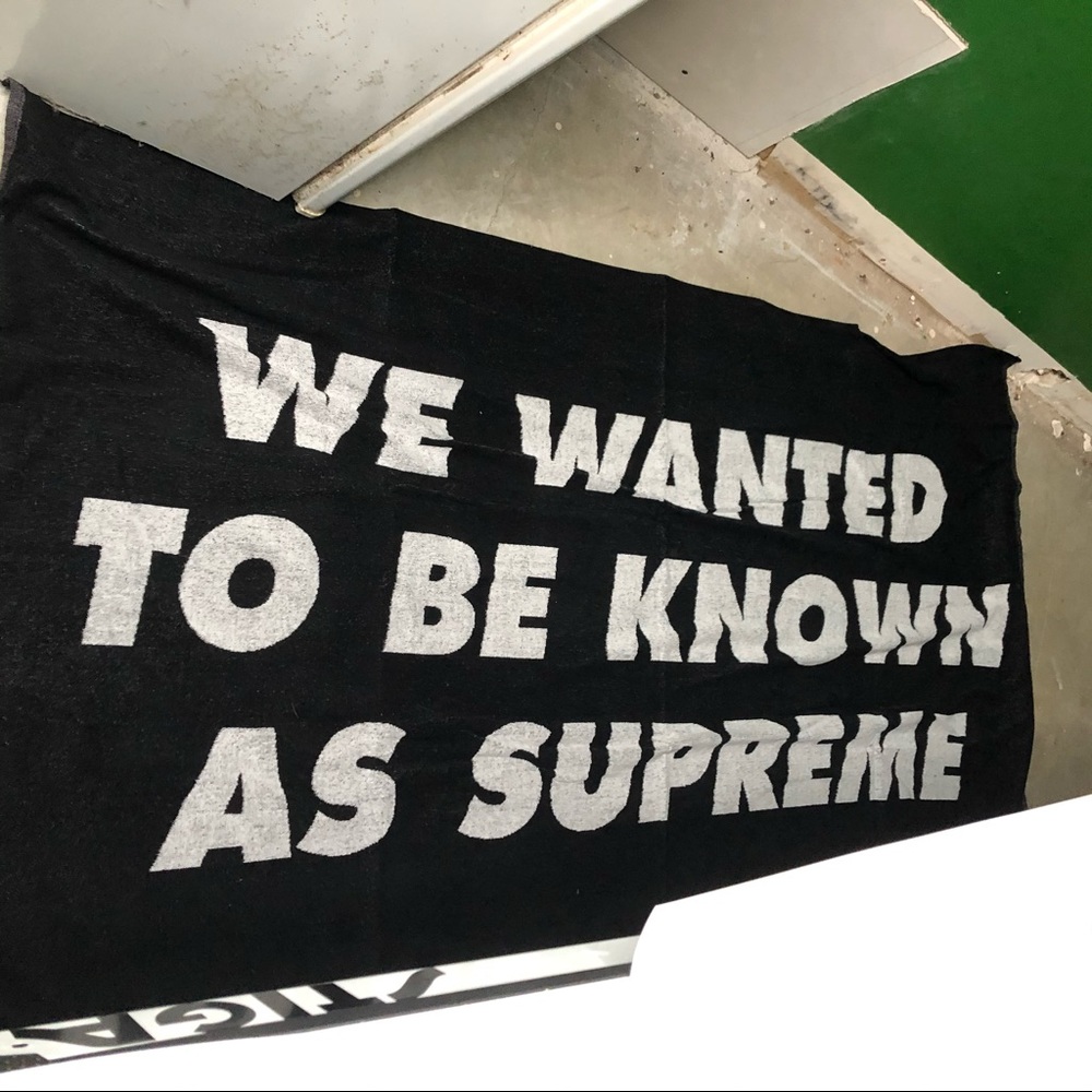 We Wanted To Be Known As Supreme Black Beach Towel